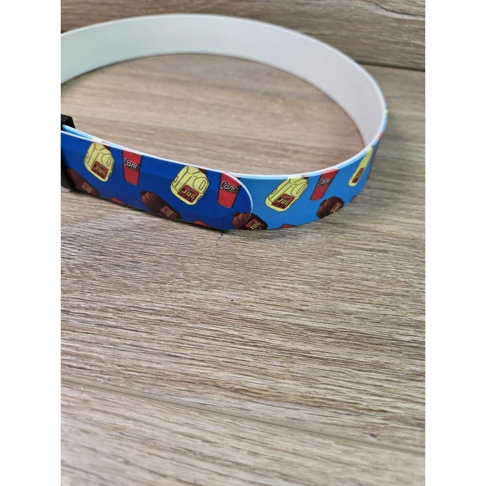 Raising Canes Jug Lemonade Iced Tea Plastic Vinyl Belt Total length of belt 38in